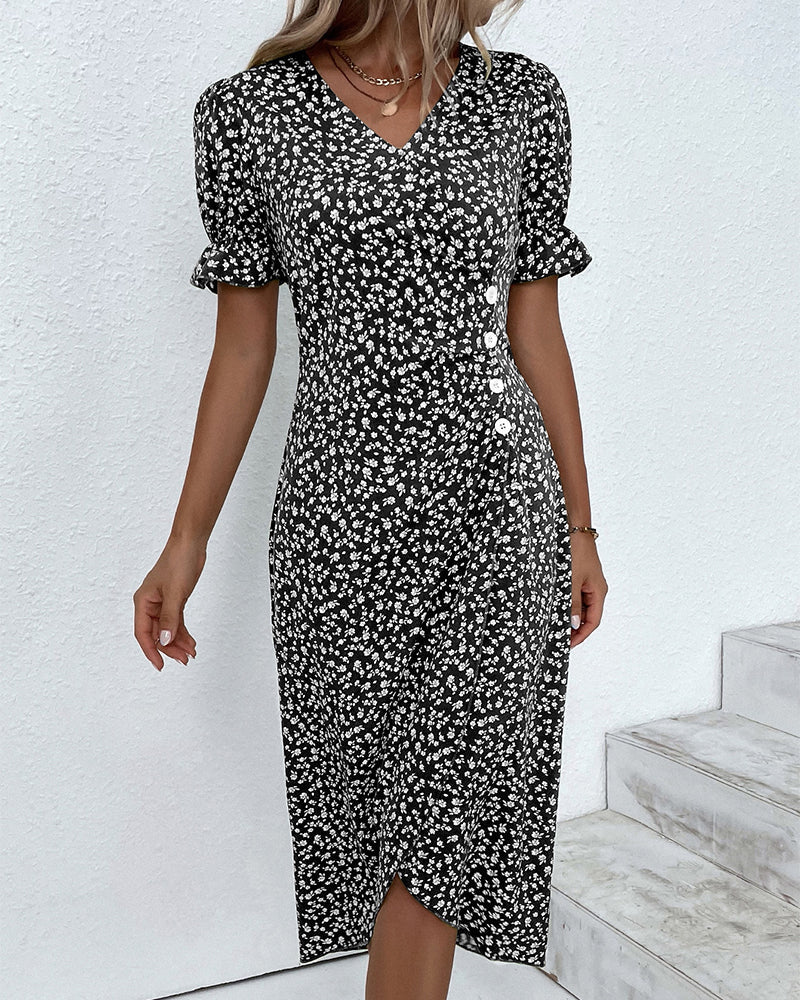 Sophie – Elegant Women's Dress with Short Sleeves