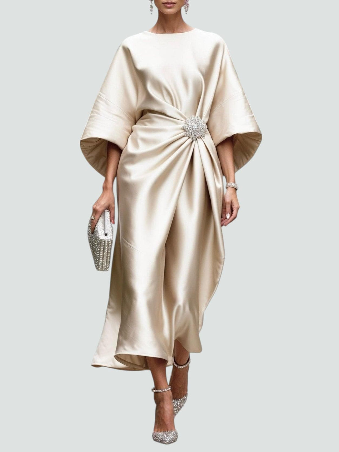Kelly | Elegant Long Satin Dress