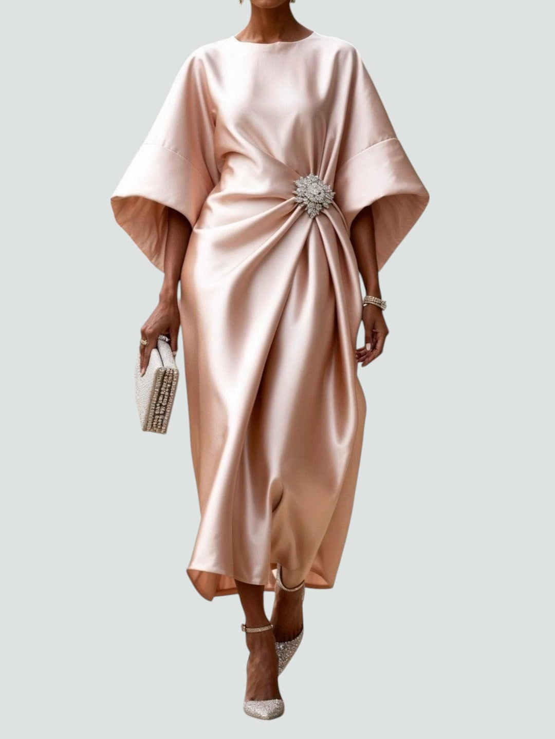 Kelly | Elegant Long Satin Dress