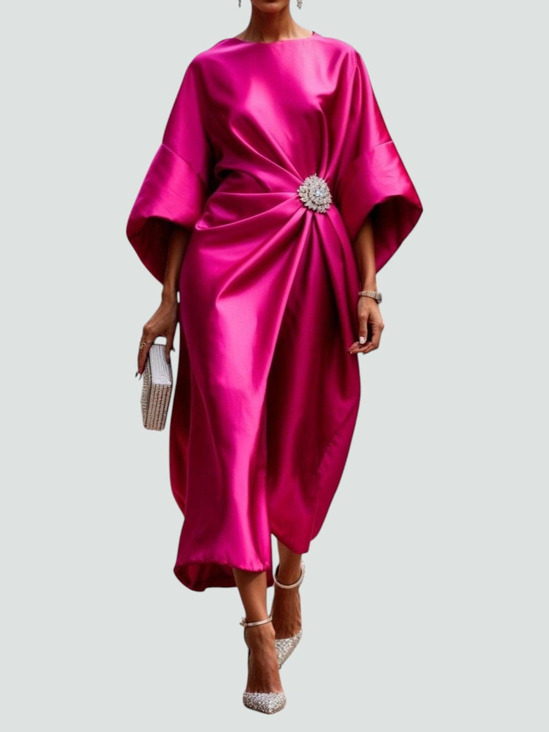 Kelly | Elegant Long Satin Dress