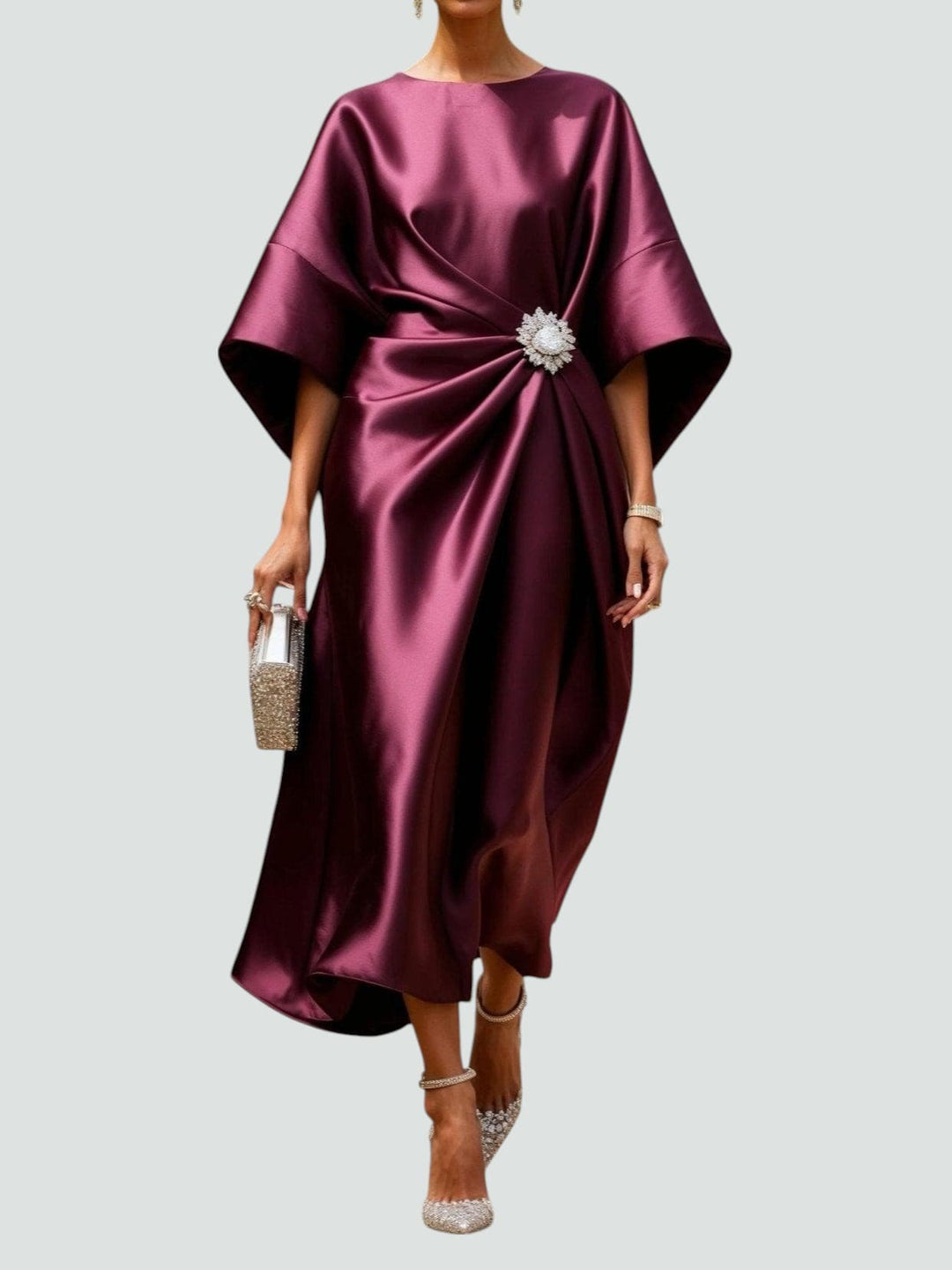 Kelly | Elegant Long Satin Dress