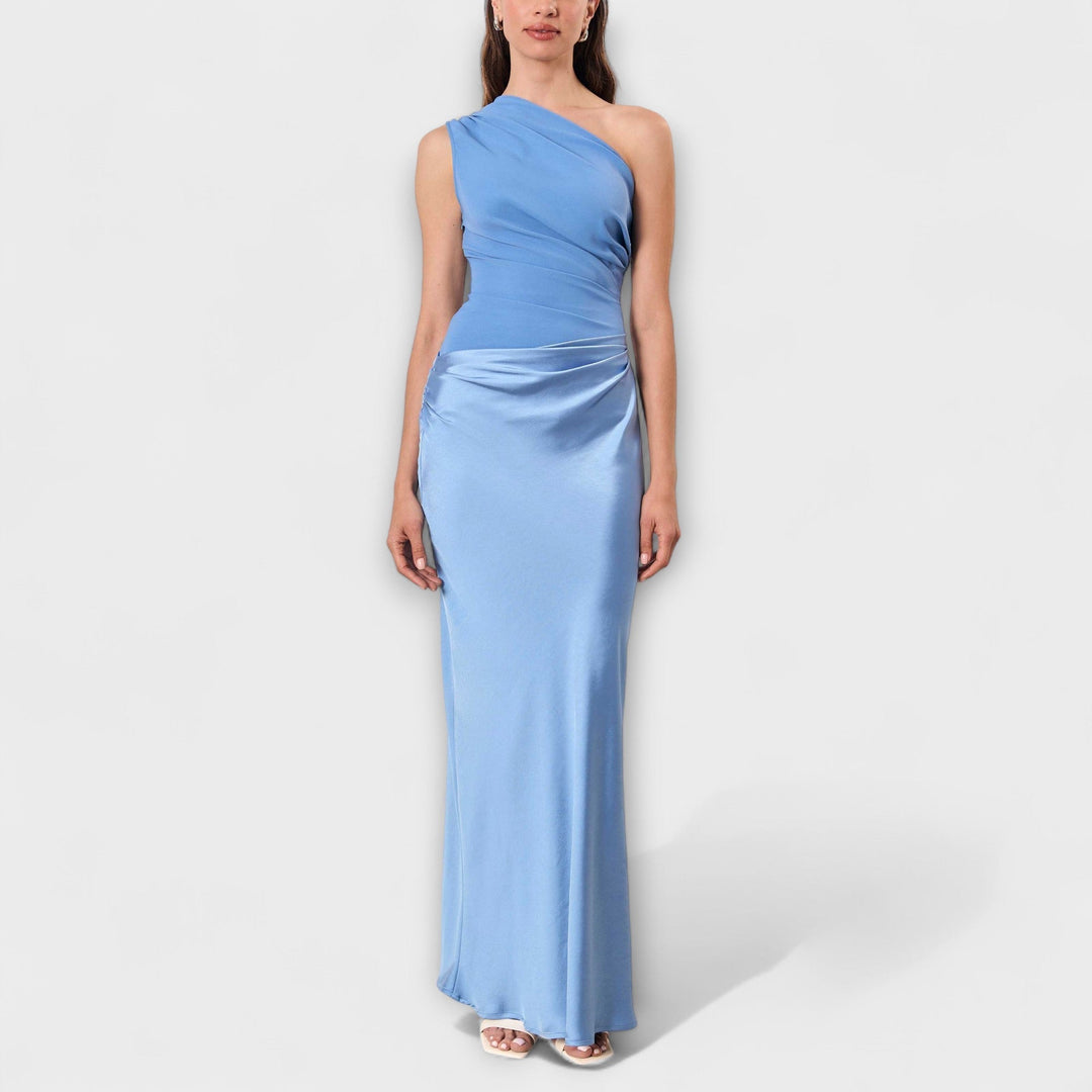 Levana – One-shoulder pleated dress