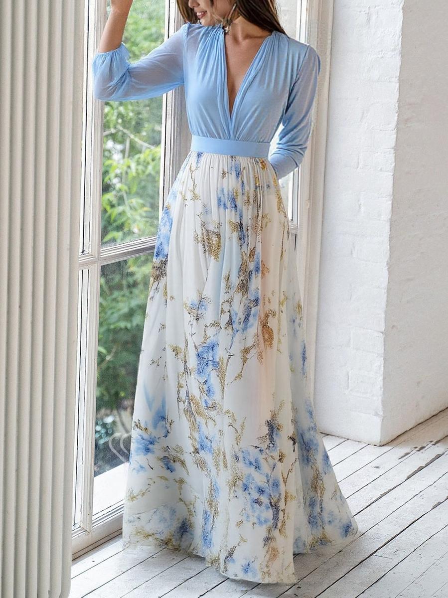 Dolores – Long Summer Floral Print Dress for Women