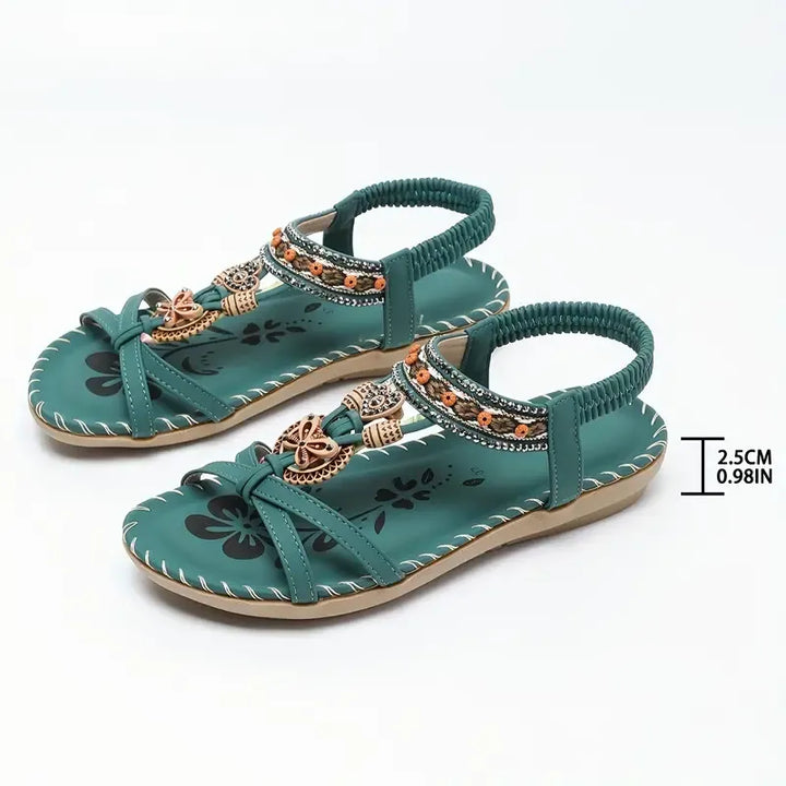 Colella™ - ELEGANT SANDALS WITH FLORAL DETAIL