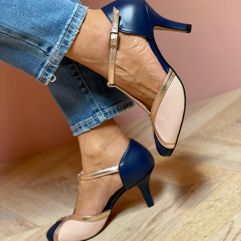Laya™ | Elegant court shoes with T-strap, round toe, colorful and extremely comfortable