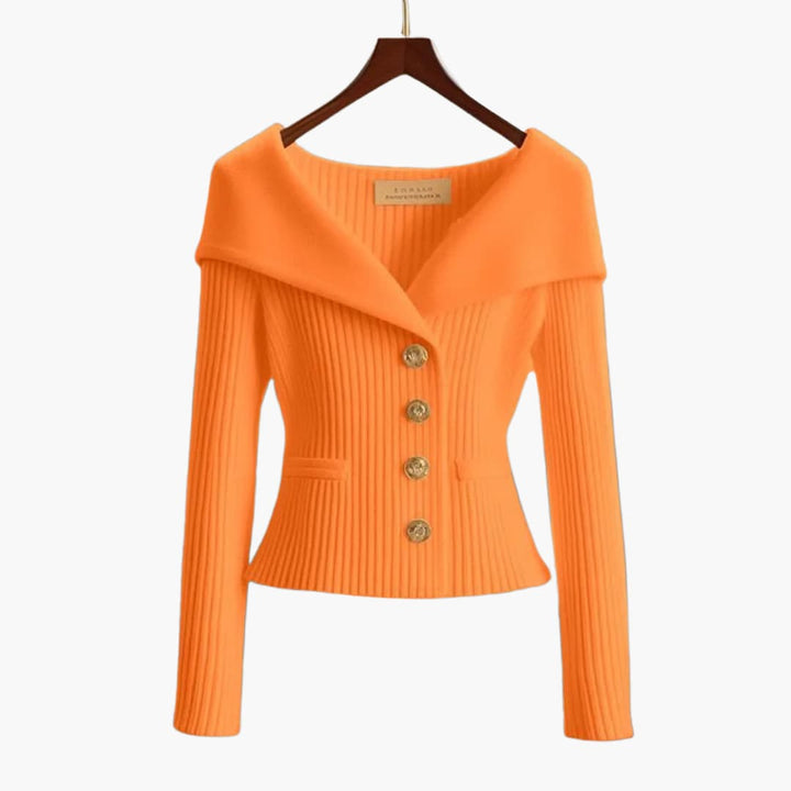 KIM™ - RIBBED BUTTON-UP CARDIGAN