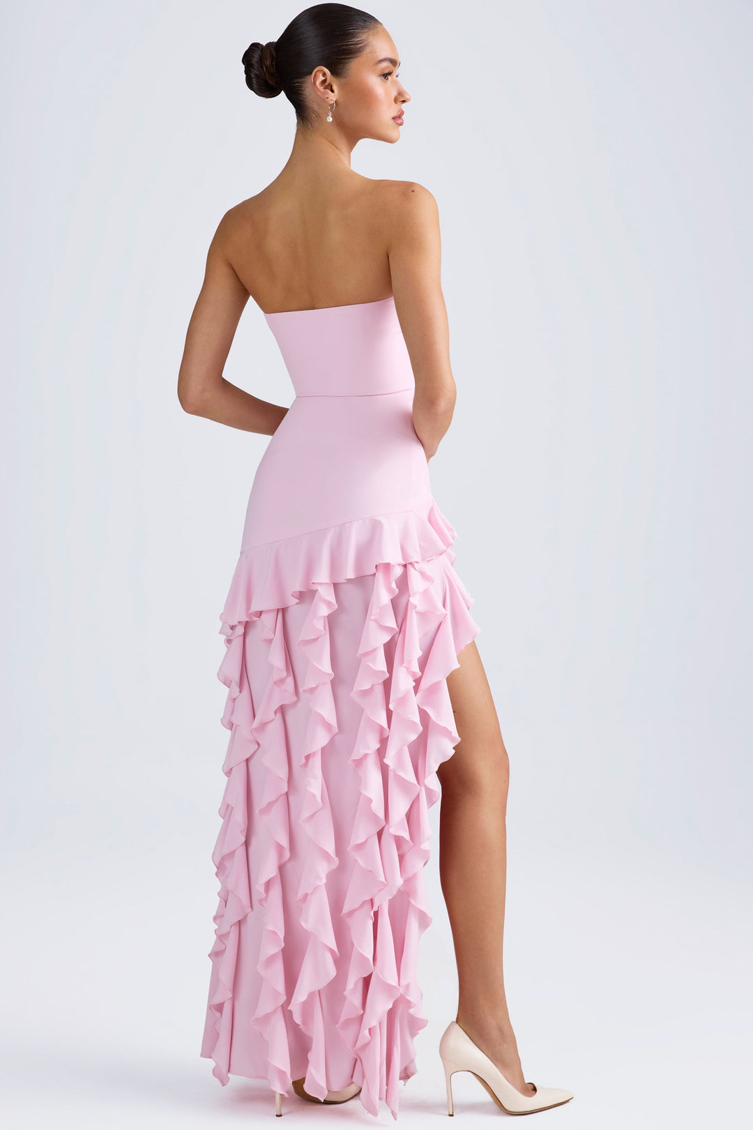 Rosalie | Strapless Ruffle Evening Gown