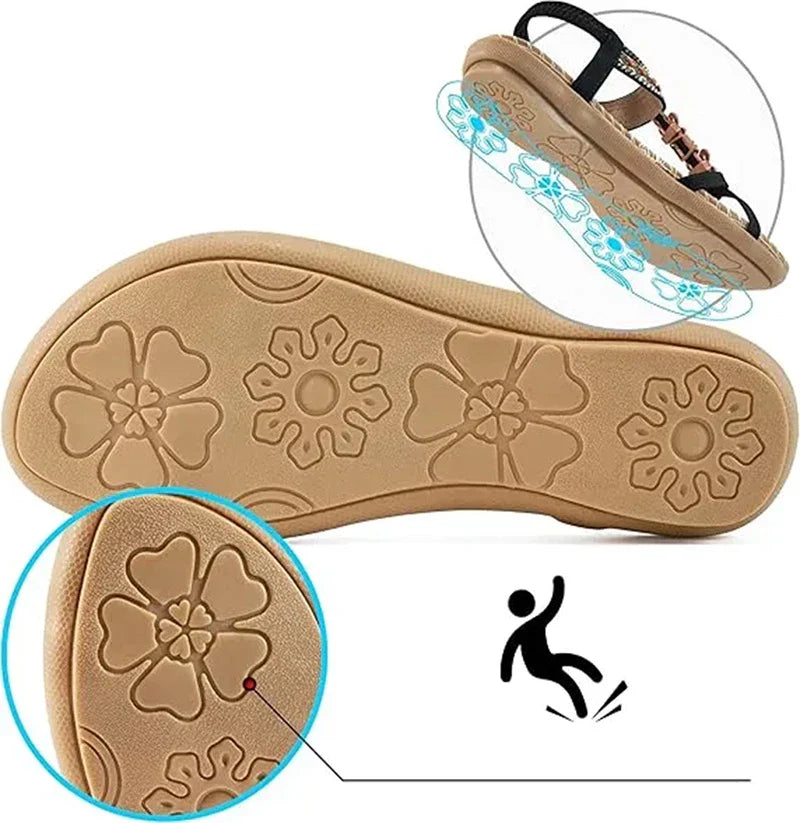 Colella™ - ELEGANT SANDALS WITH FLORAL DETAIL