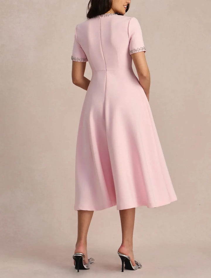 Raffaella™ | Flared Dress with Bows and Beads