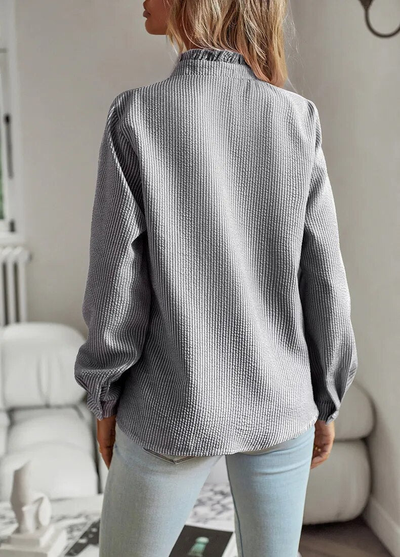 ARIA™ - RUFFLE LONG SLEEVE SHIRT