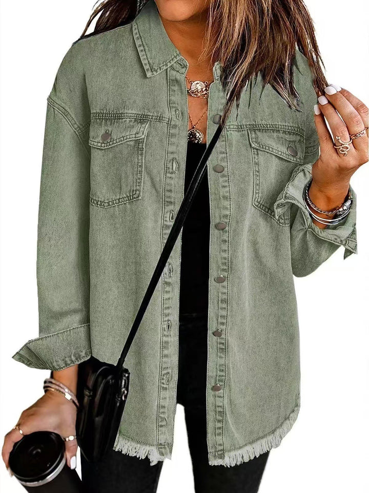 Lorana – Denim Shirt with Button Placket