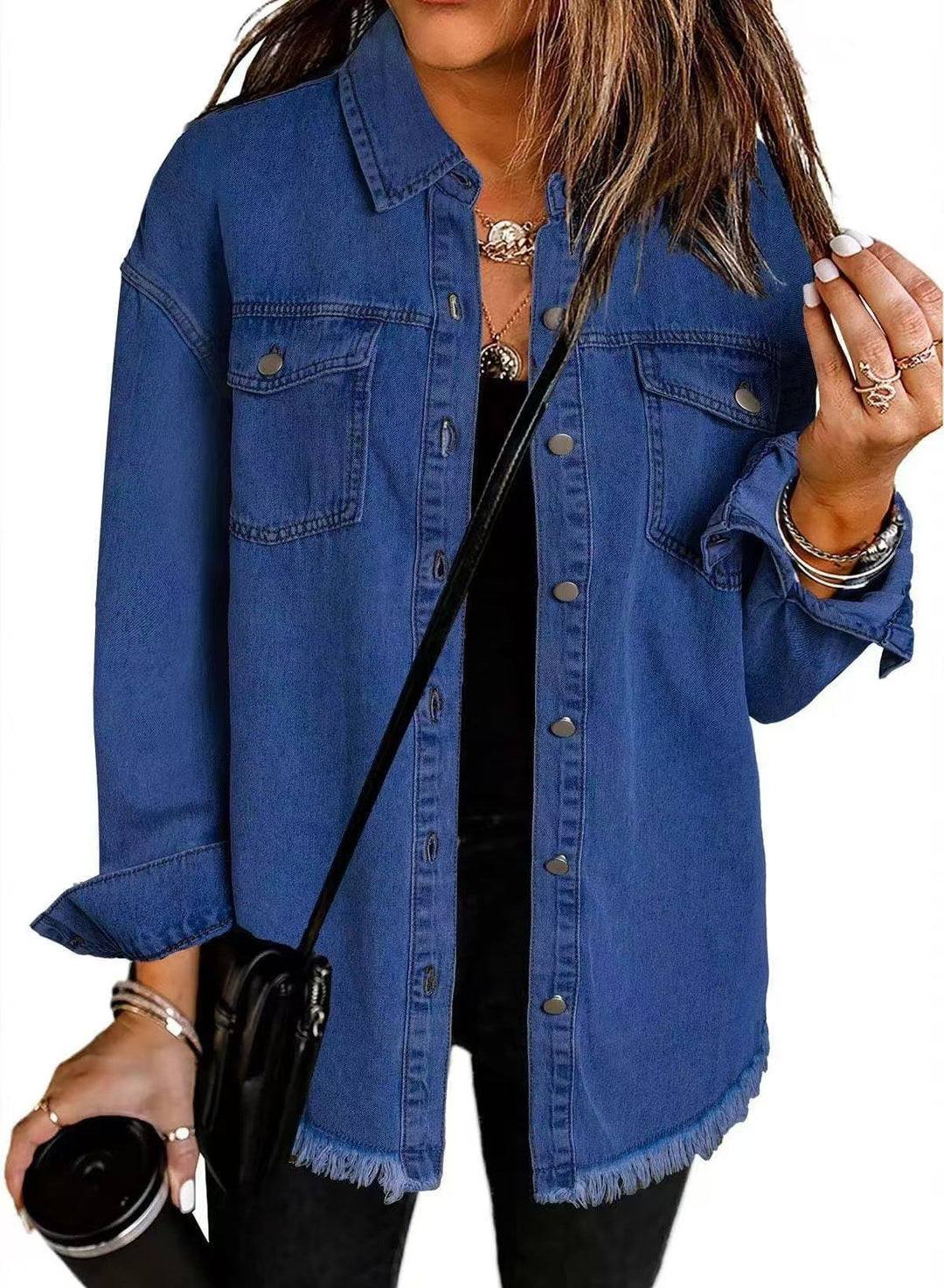 Lorana – Denim Shirt with Button Placket