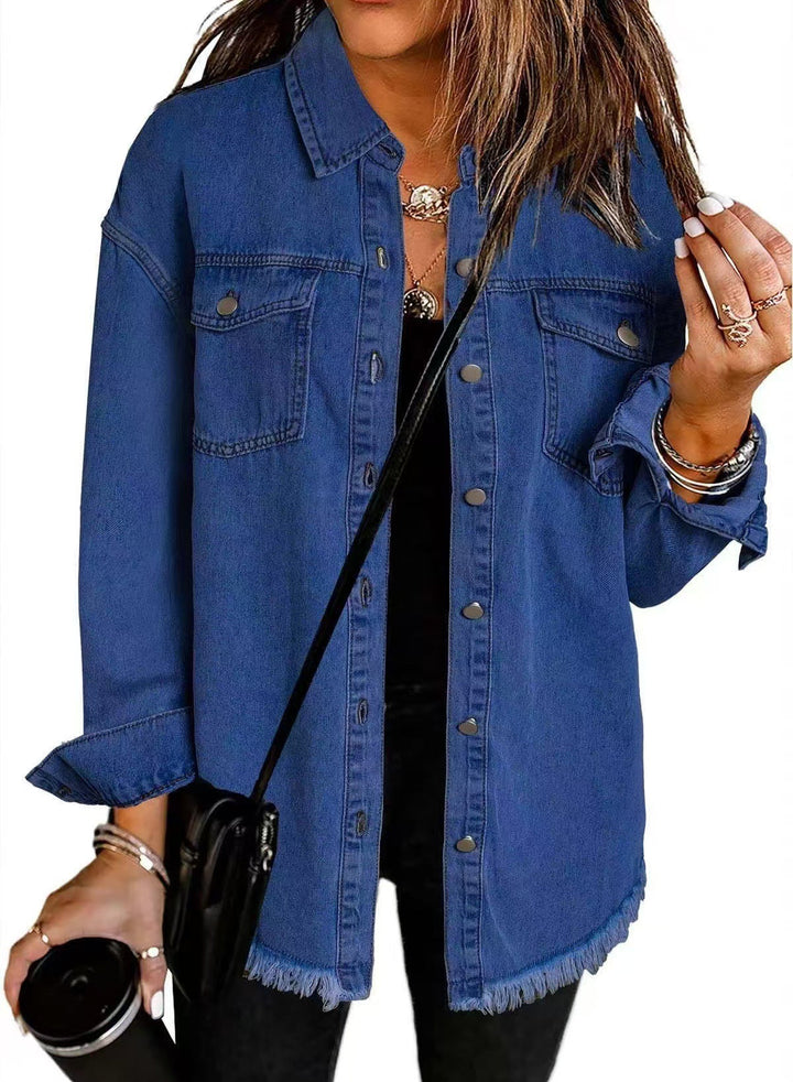 Lorana – Denim Shirt with Button Placket
