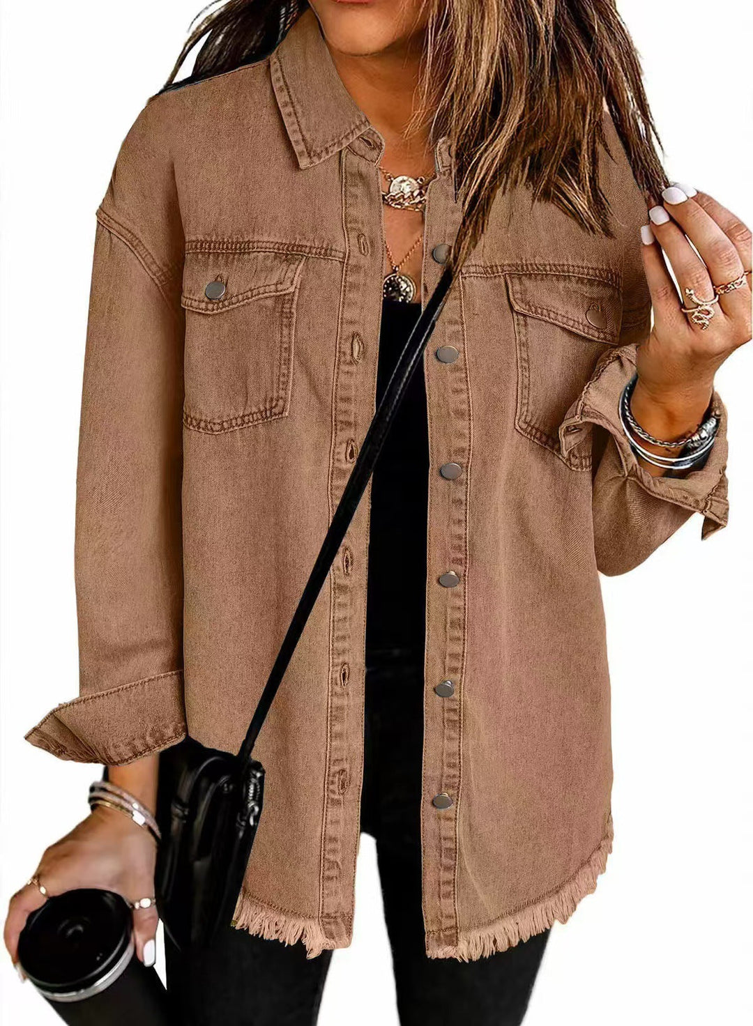 Lorana – Denim Shirt with Button Placket