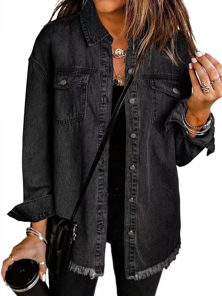 Lorana – Denim Shirt with Button Placket