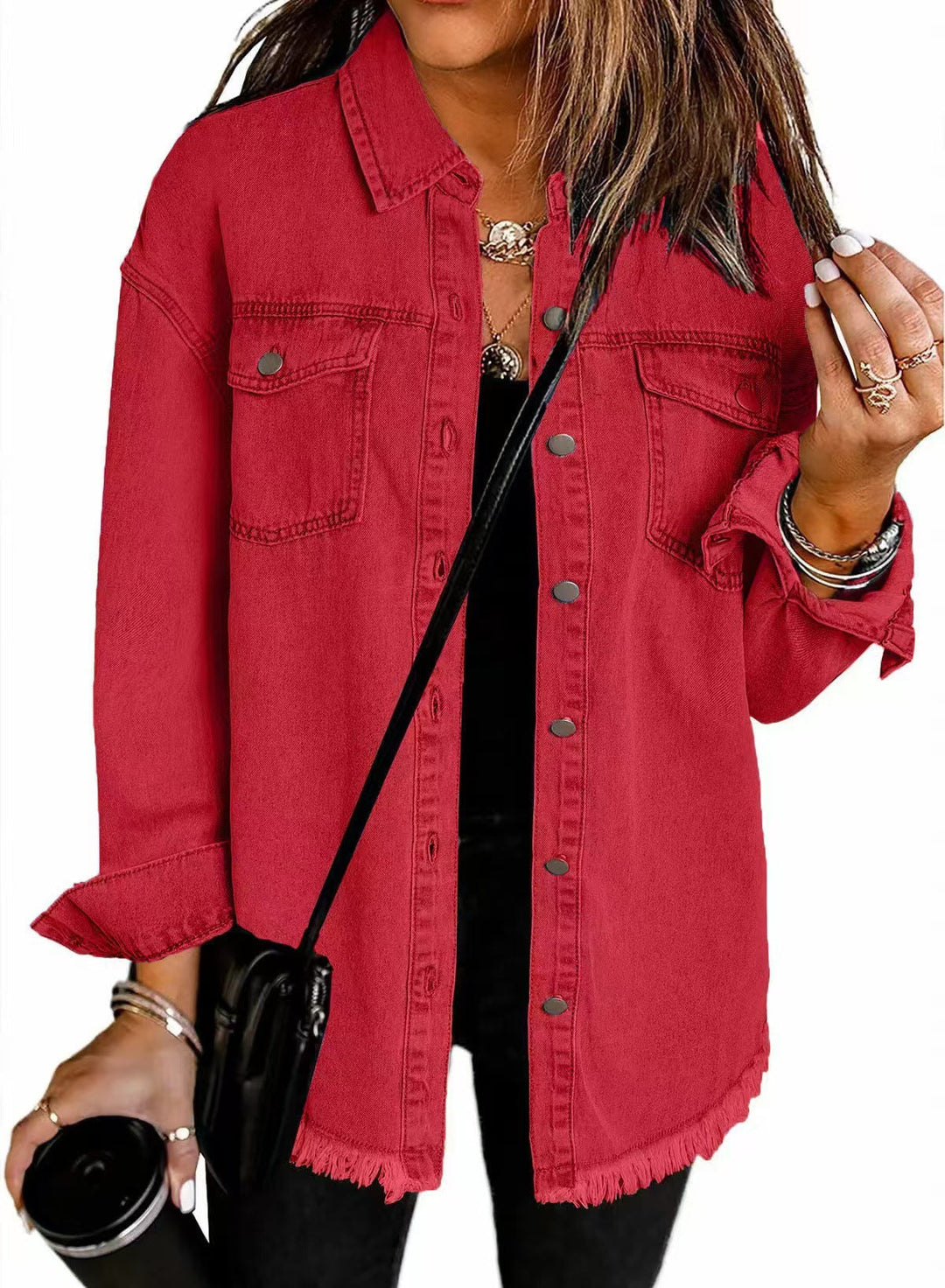 Lorana – Denim Shirt with Button Placket