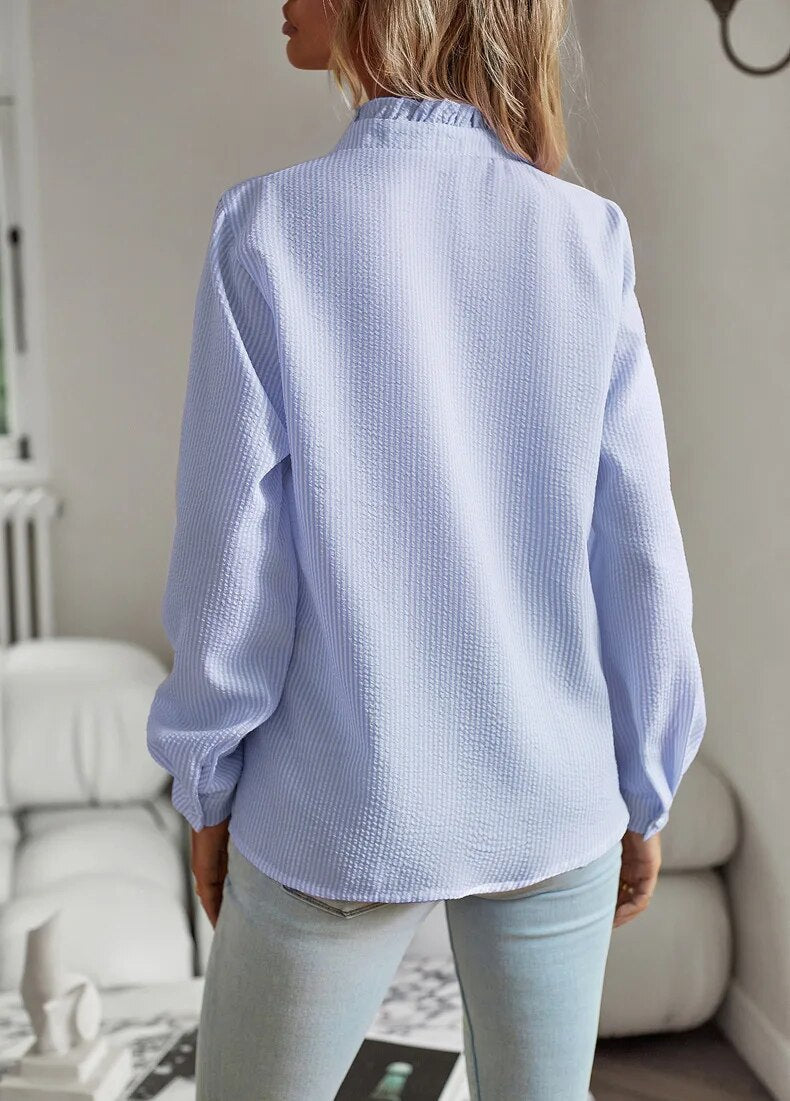ARIA™ - RUFFLE LONG SLEEVE SHIRT