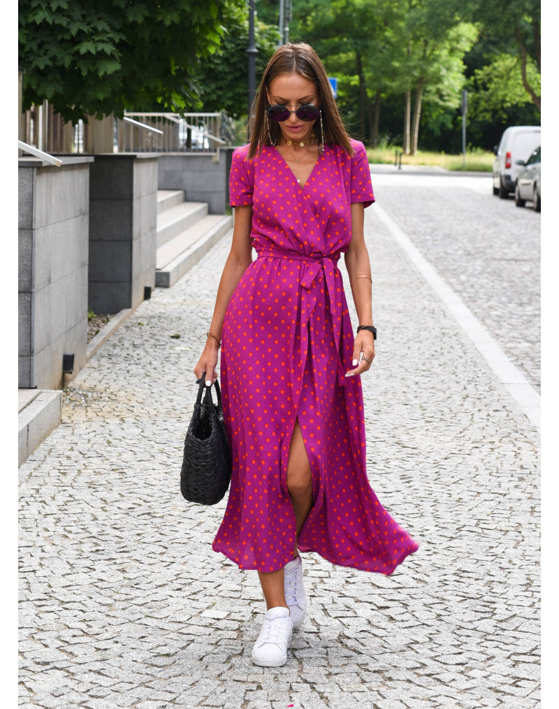 Nadine™ | Wrap Midi Floral Dress