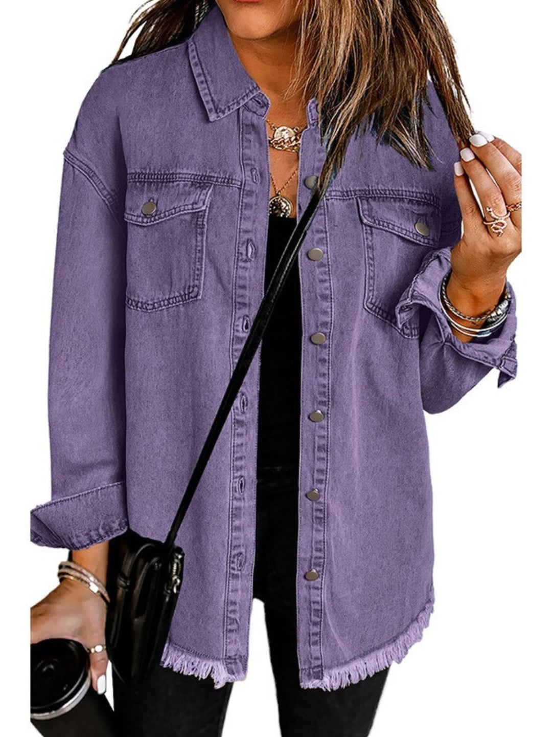 Lorana – Denim Shirt with Button Placket