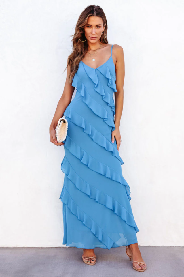 Olivia – Ruffle Maxi Dress