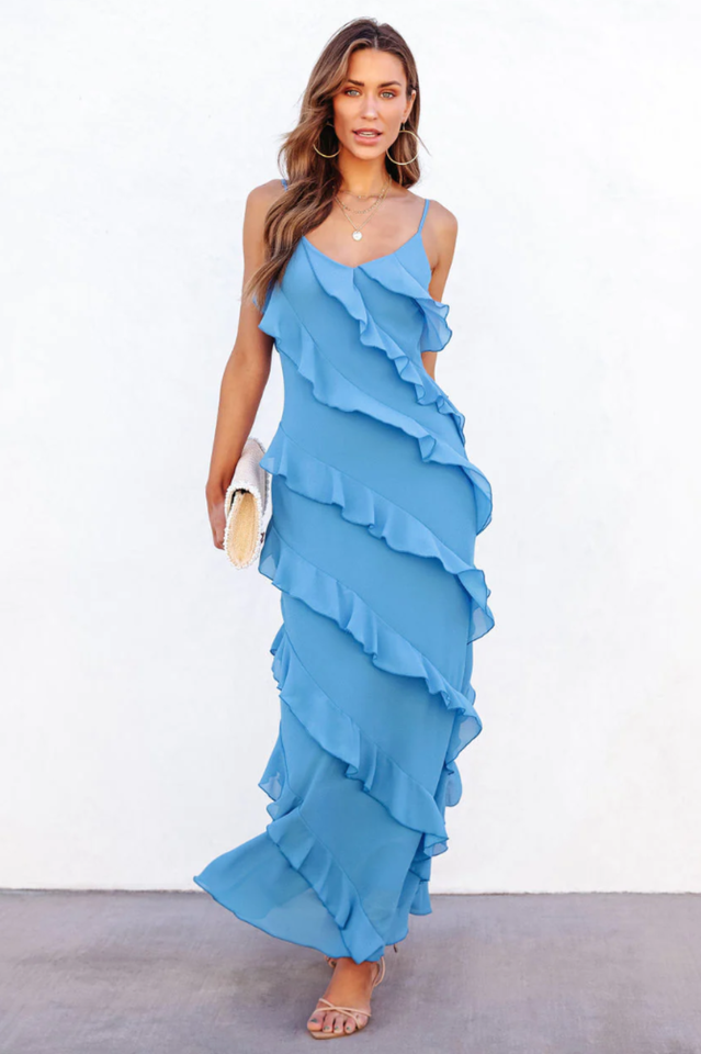 Olivia – Ruffle Maxi Dress