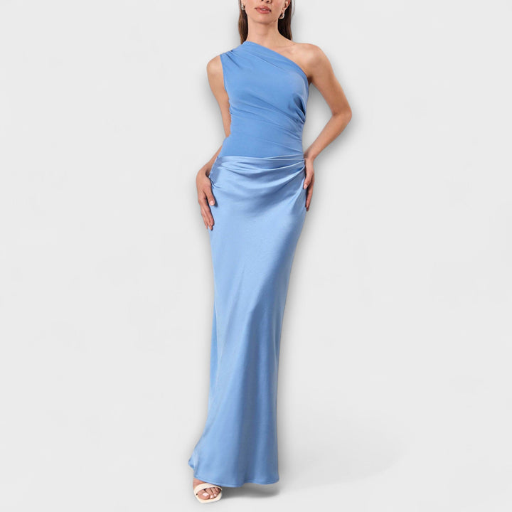 Levana – One-shoulder pleated dress