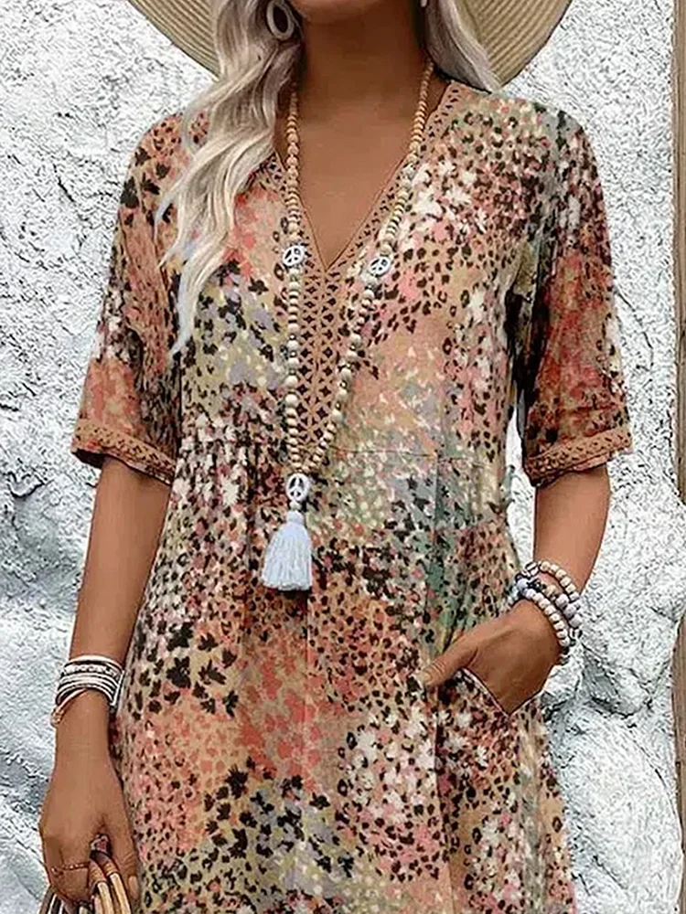 Nina – Elegant Midi Dress for Women in Bright Color