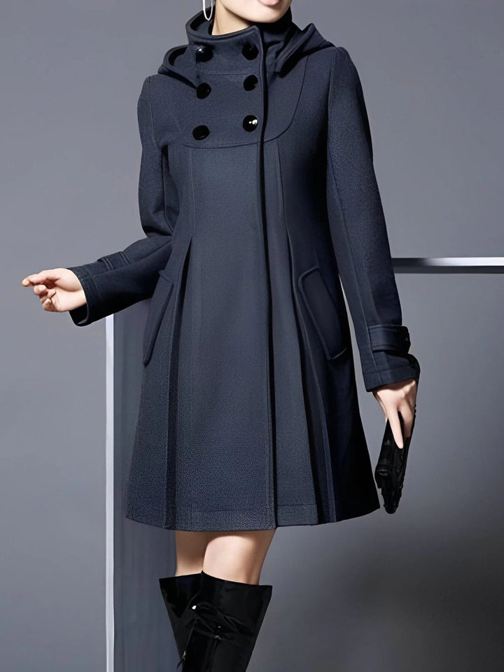 Claire – Elegant Women's Coat with Relaxed Fit Made of Cotton and Polyester