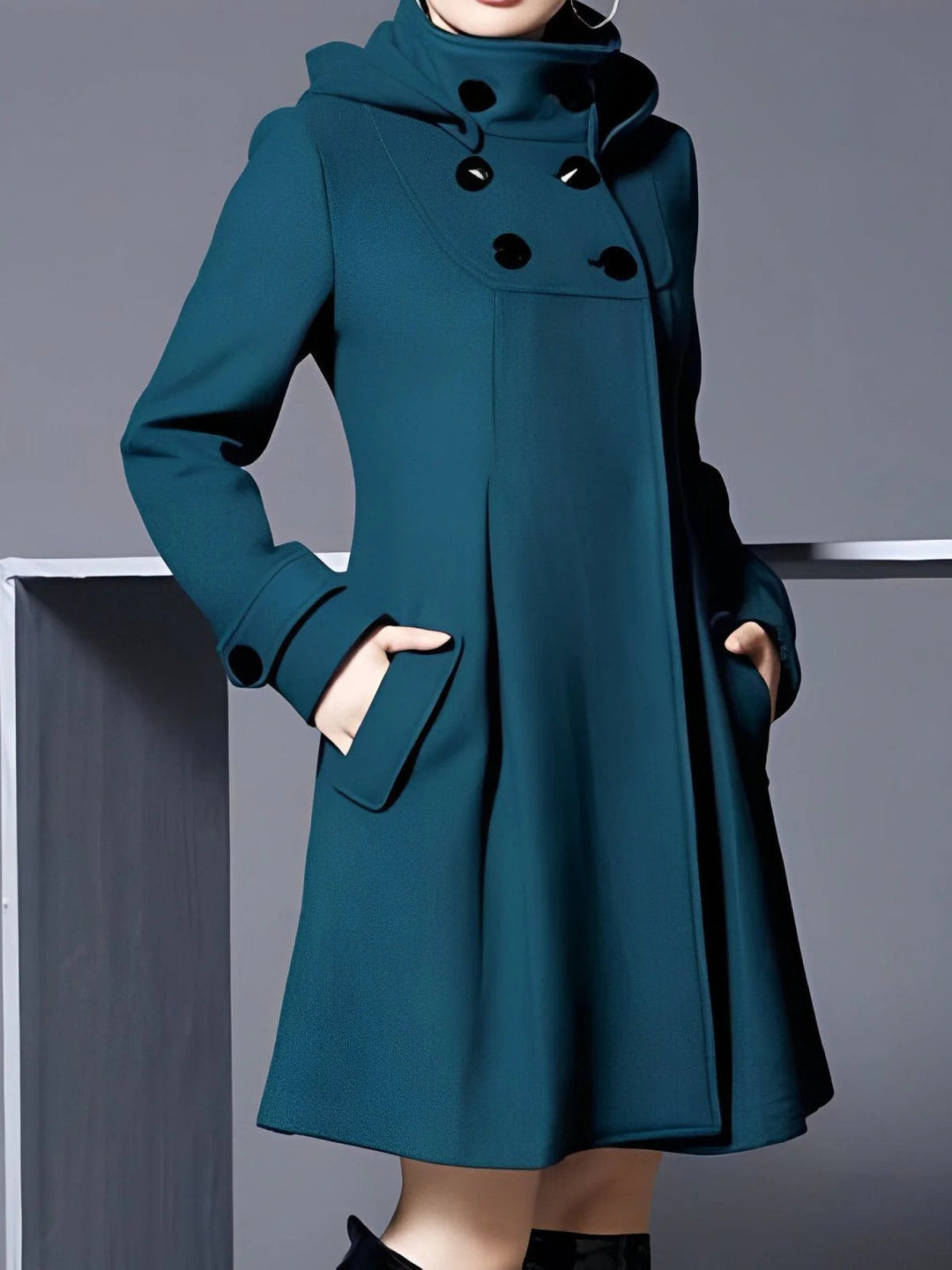 Claire – Elegant Women's Coat with Relaxed Fit Made of Cotton and Polyester