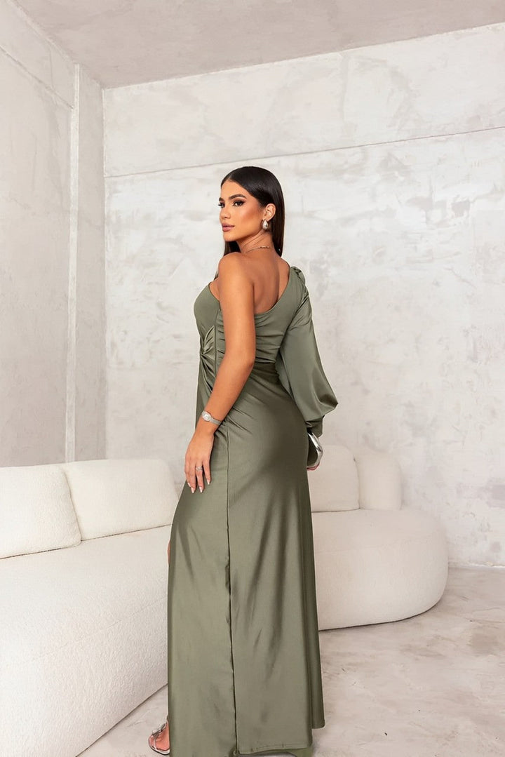 Mireya – Satin One-Shoulder Dress